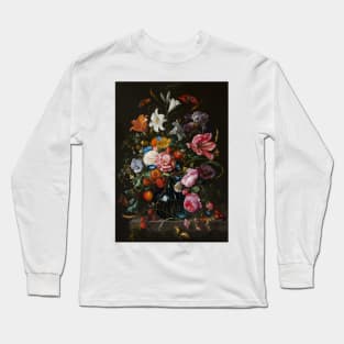 Vase of Flowers by Jan Davidsz de Heem Long Sleeve T-Shirt